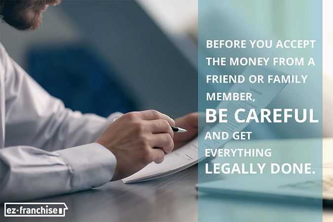 how to handle financing from friends or family