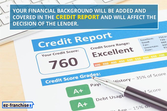 how financial background helps with decision of the lender